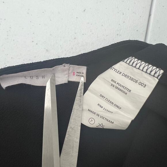 Lush SMALL Black Oversized Short Sleeve Tent Shift Mini Dress - Picture 5 of 5